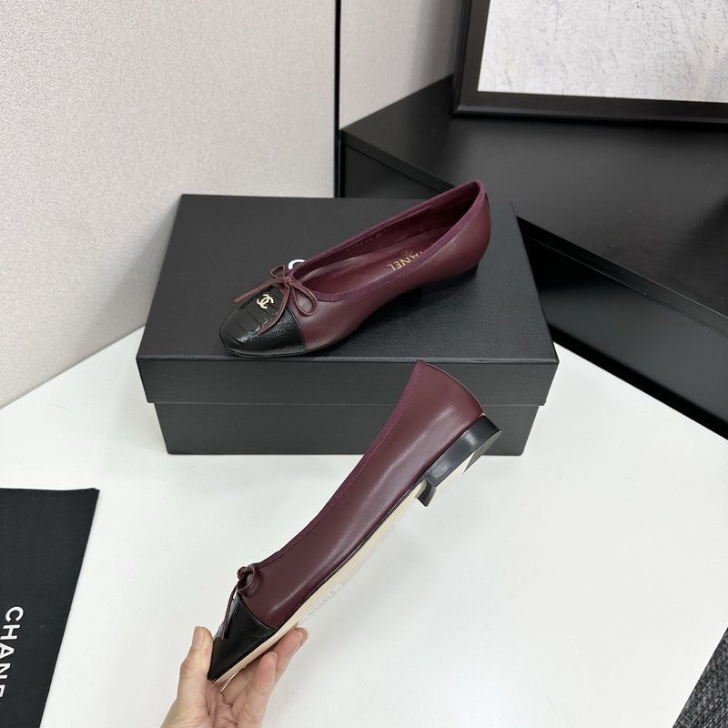 클래식 투톤 슬링백 발레리나 슈즈 001-213101