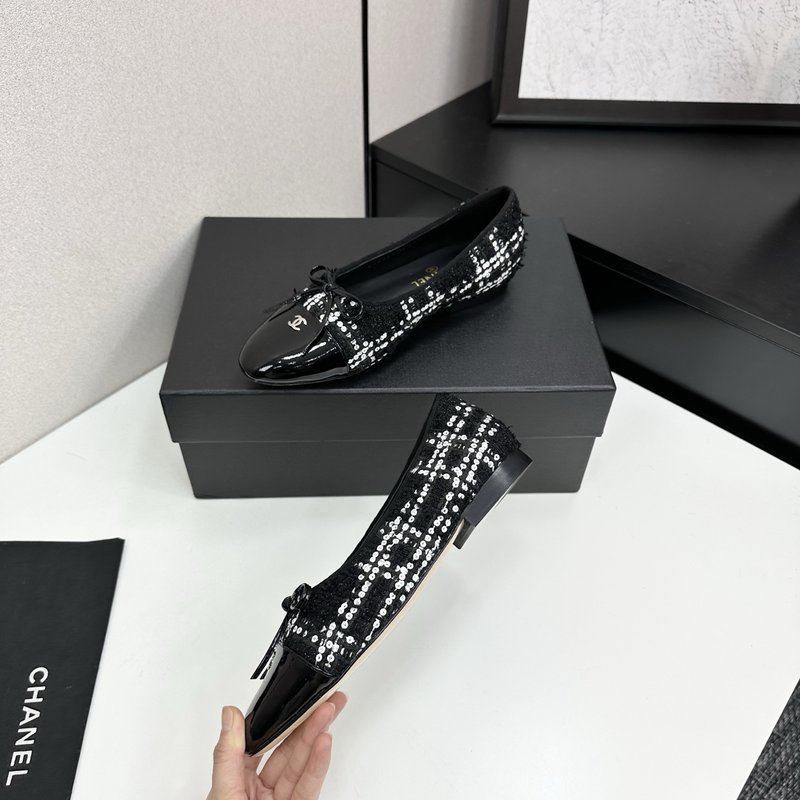 클래식 투톤 슬링백 발레리나 슈즈 001-213109