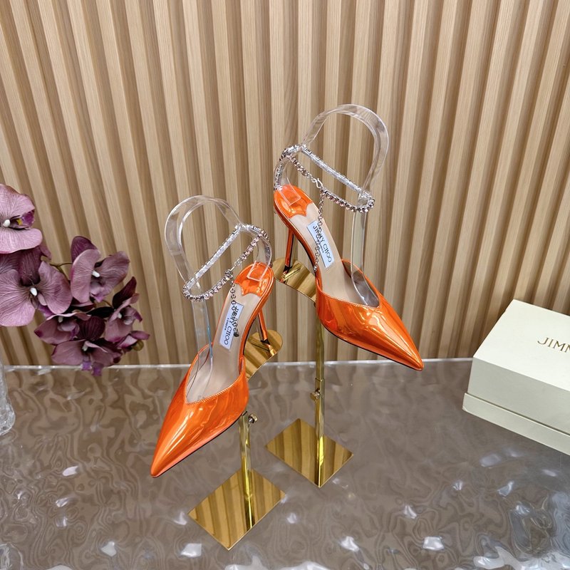 지미추 미러 에나멜 뾰족구두 힐샌들 001-213273