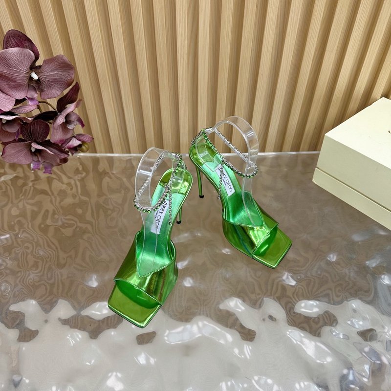 지미추 미러 에나멜 포인트 힐 샌들 001-213277