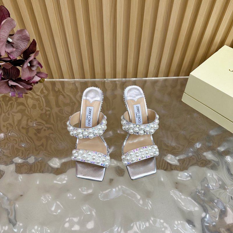 지미추 이브닝 하이힐 샌들 다이아몬드 포인트 토 001-213280