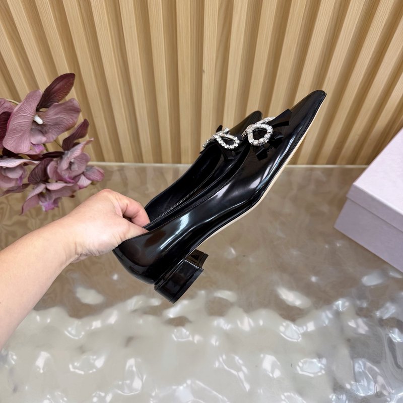 지미추 클래식 라인스톤 리본 하이힐 펌프스 001-213389