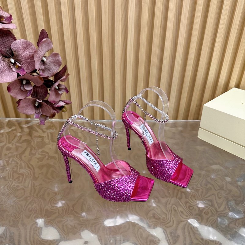 지미추 미러 펄린트 하이힐 샌들 001-213457