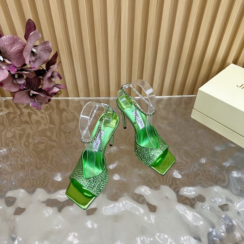 지미추 미러 에나멜 다이아몬드 하이힐 샌들 001-213458