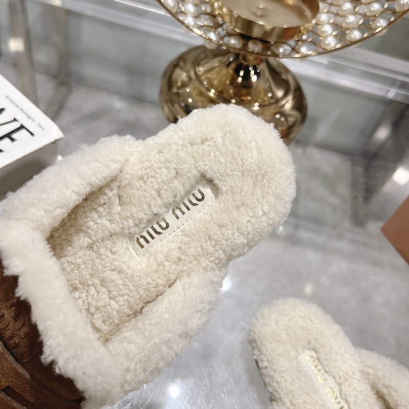 미우미우 울 로퍼 슬리퍼 001-213529