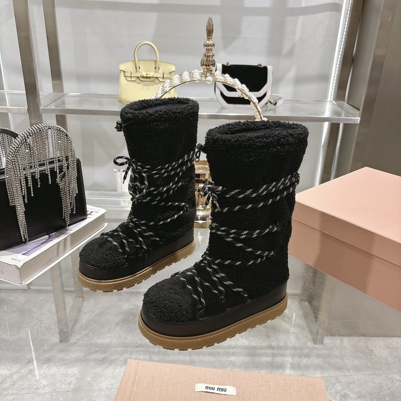 미우미우 겨울 신상 스노우 부츠 면화 신발 001-213542
