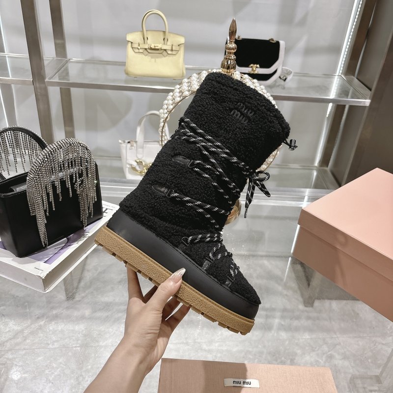 미우미우 겨울 신상 스노우 부츠 면화 신발 001-213542