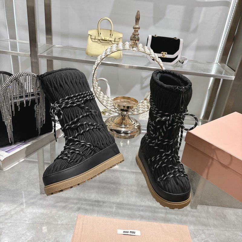 미우미우 겨울 신상 스노우 부츠 면화 신발 001-213543
