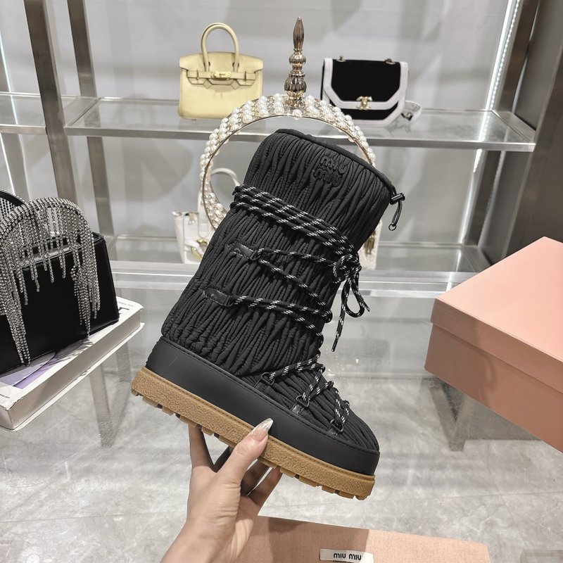 미우미우 겨울 신상 스노우 부츠 면화 신발 001-213543