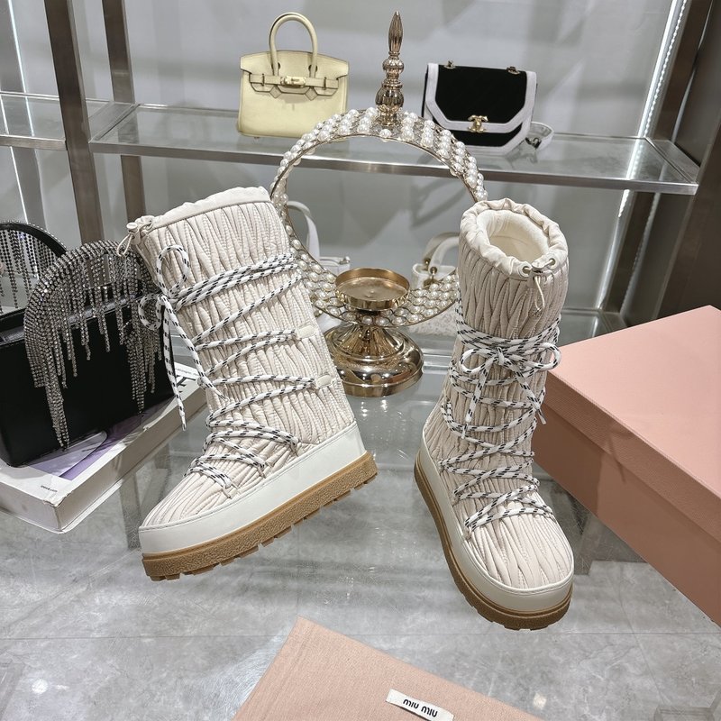 미우미우 겨울 신상 스노우 부츠 면화 신발 001-213549