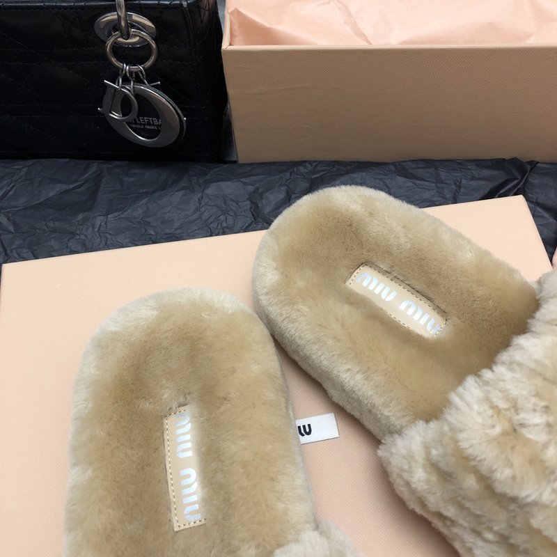 미우미우 가을 겨울 울 슬리퍼 001-213552