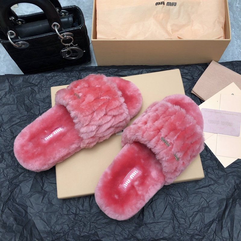 미우미우 가을 겨울 울 슬리퍼 001-213553