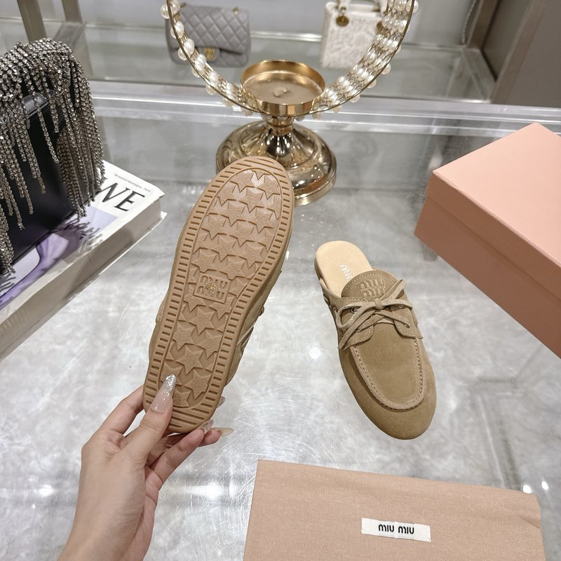 미우미우 마블링 레이스 플랫 샌들 001-213568