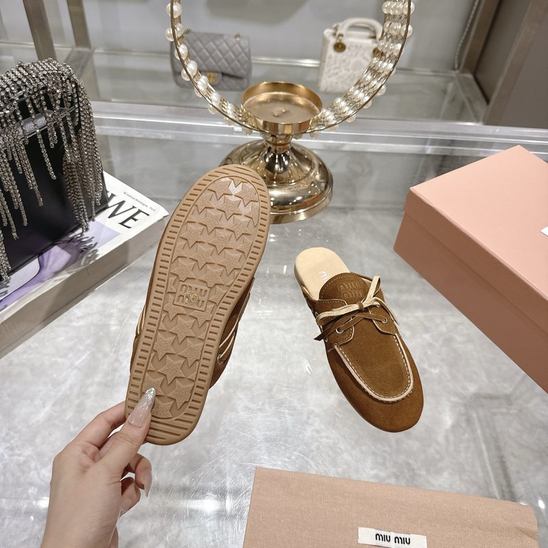 미우미우 마블링 레이스 플랫 샌들 001-213587