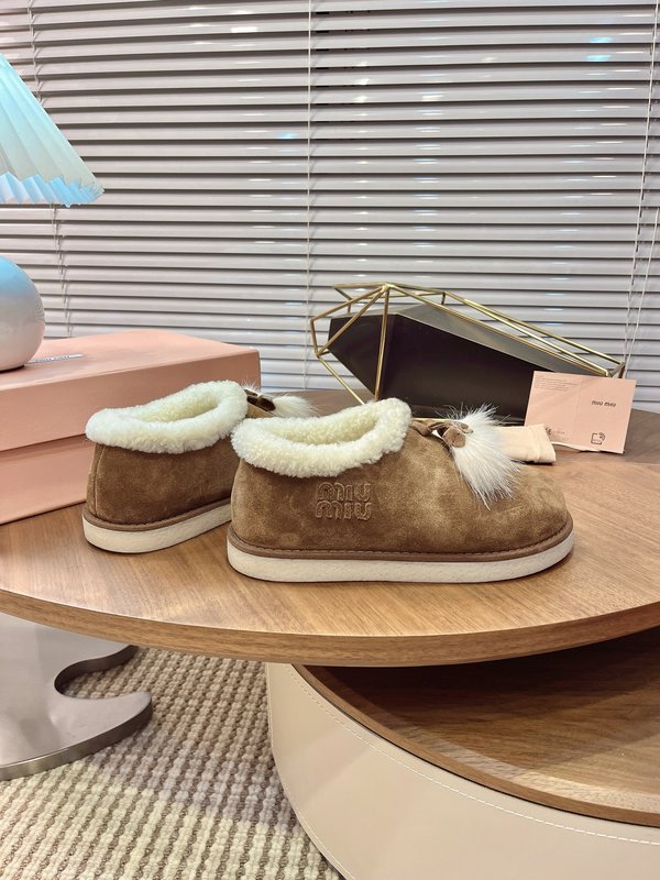 미우미우 프링지 퍼 로퍼 부츠 001-213658