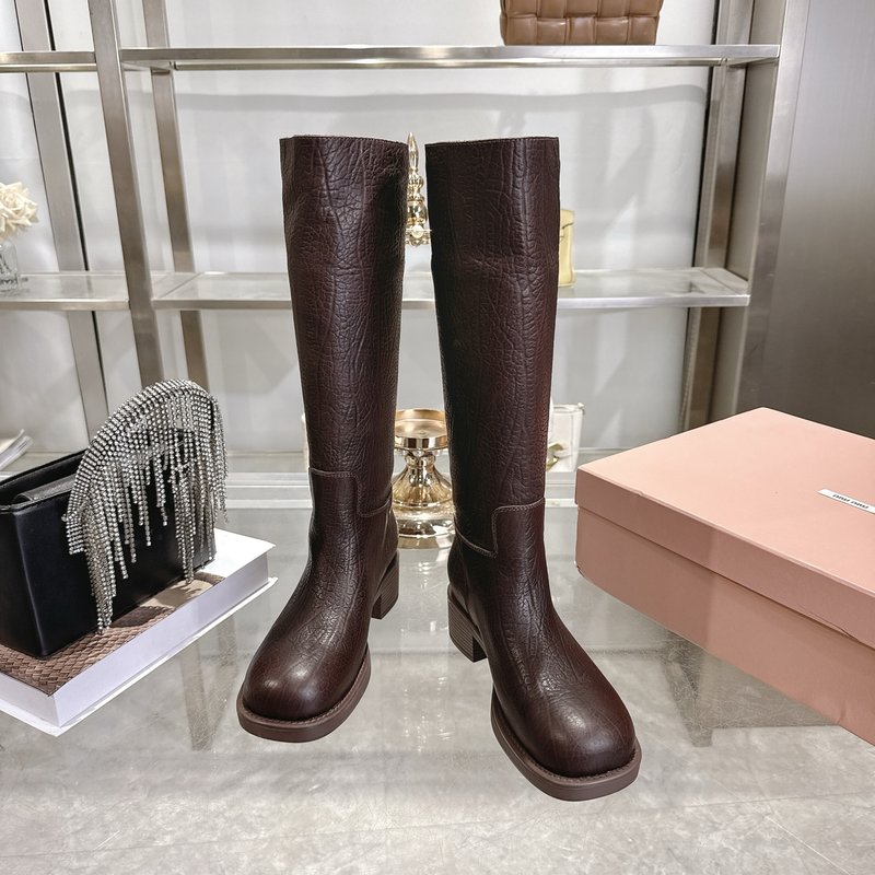 레트로 마틴 부츠 라운드 토 앤티크 가죽 001-213664