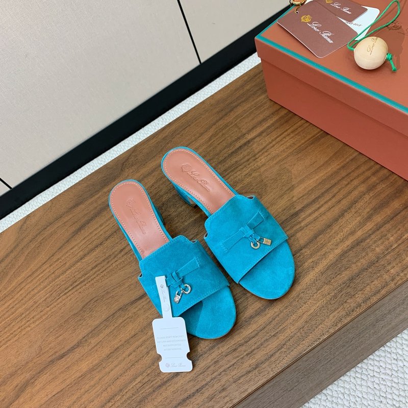스웨이드 미들 힐 슬리퍼 001-213803