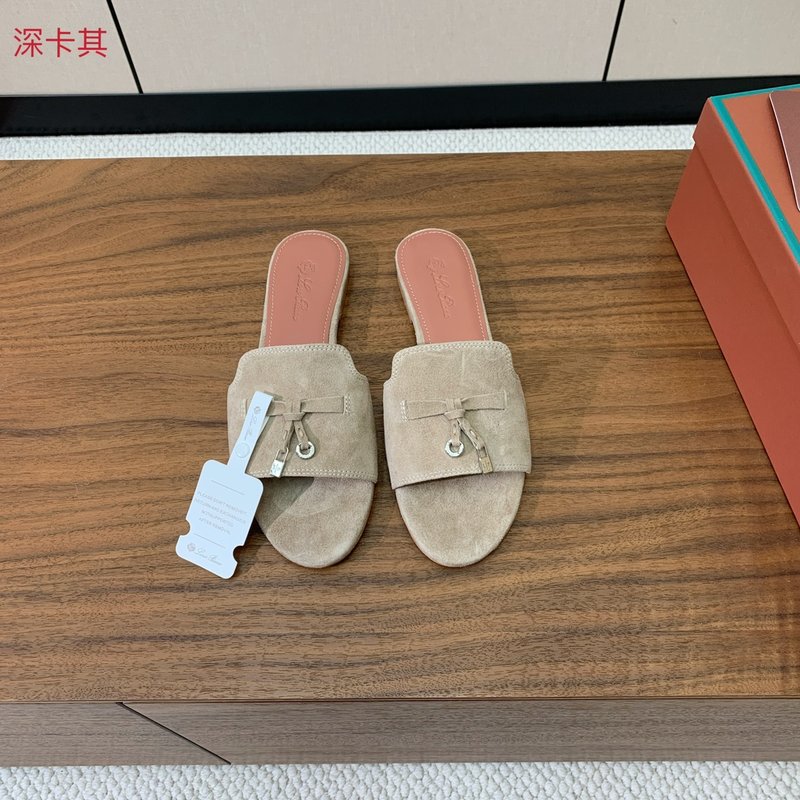스웨이드 플랫 슬리퍼 가죽 아웃솔 001-213816