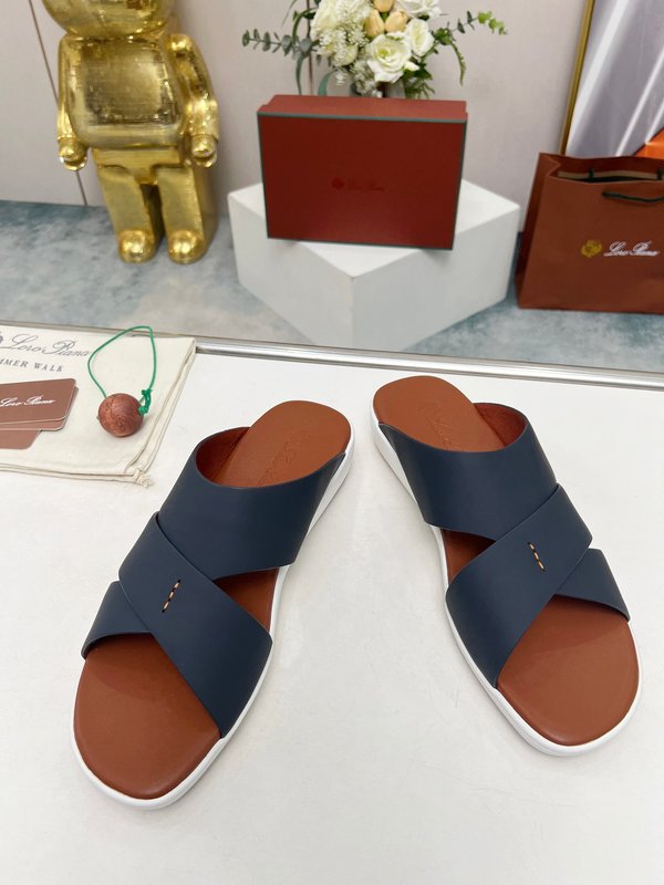로로피아나 수입 실크 송아지 가죽 샌들 001-213955