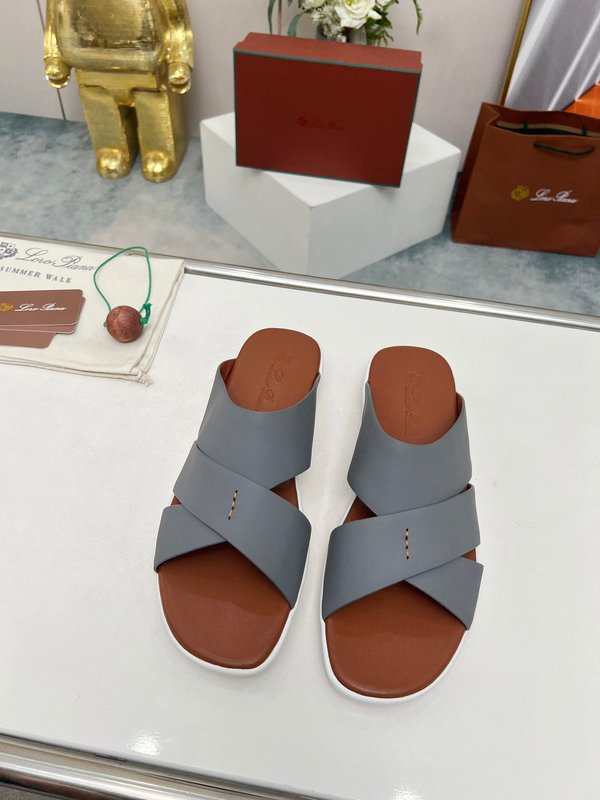 로로 피아나 수입 실크 송아지 가죽 수제 샌들 001-213956