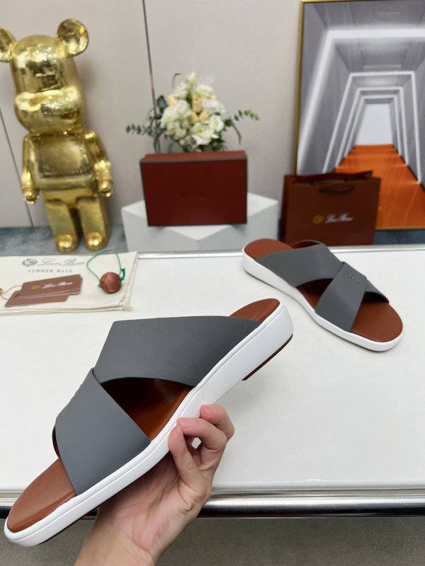 로로 피아나 수입 실크 송아지 가죽 수제 샌들 001-213956