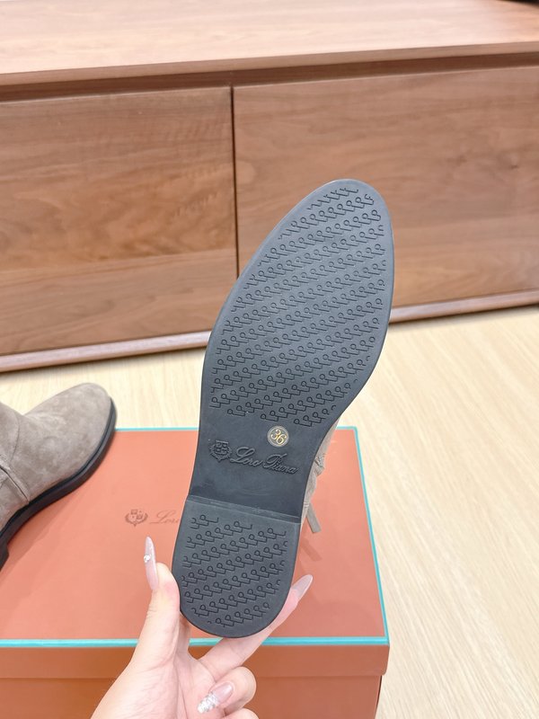 심플 빈티지 사이드 지퍼 플랫 앵클부츠 001-213982