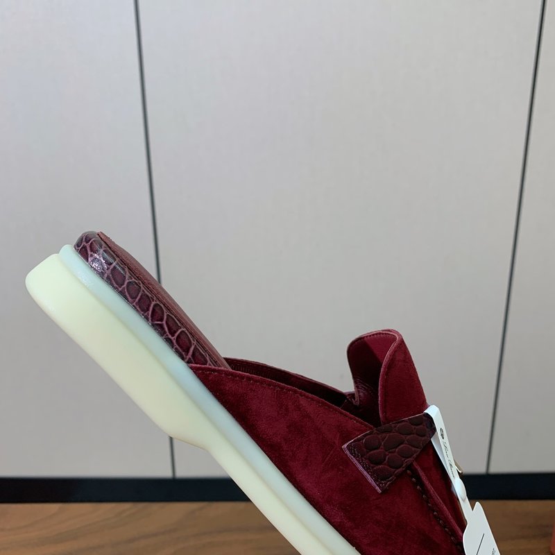 스톤 무늬 컬러 블록 캐시미어 토슬리퍼 001-214044