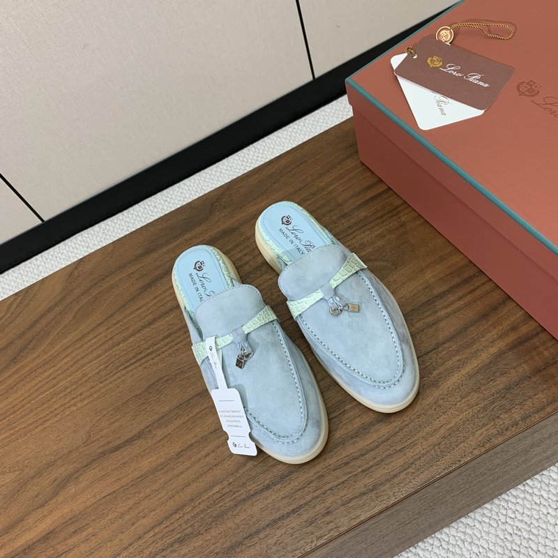 로로피아나 스톤 무늬 컬러 블록 토 샌들 001-214050