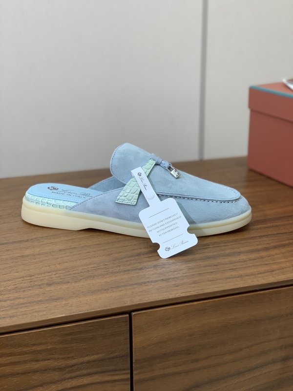로로피아나 스톤 무늬 컬러 블록 토 샌들 001-214050