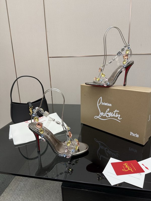 루부탱 거울 광택 페이턴트 원 스트랩 힐 001-214654