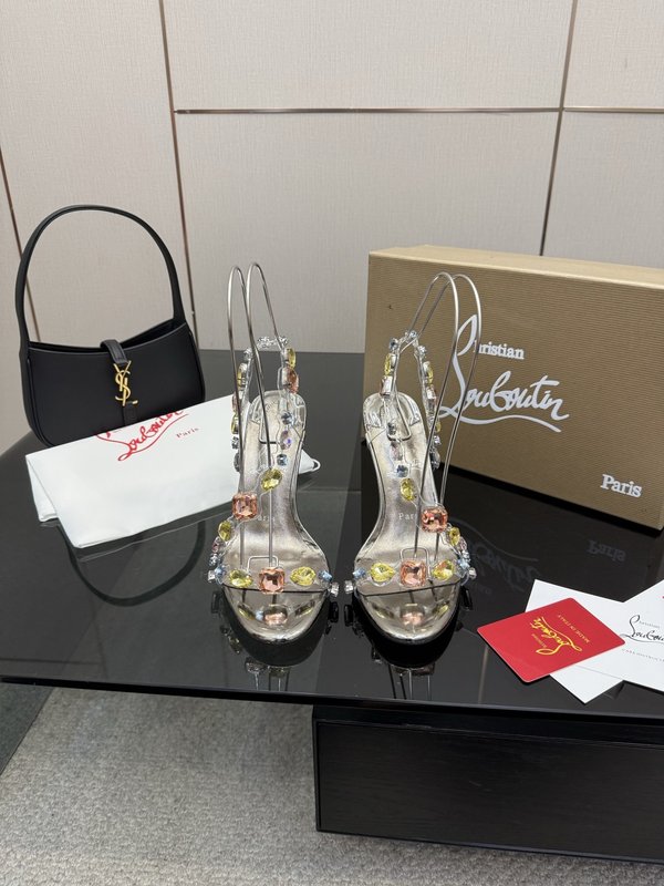 루부탱 거울 광택 페이턴트 원 스트랩 힐 001-214654