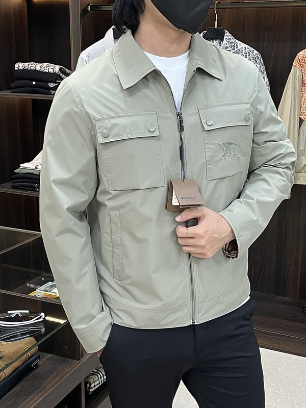 버버리 칼라 로고 자수 자켓 아우터 001-214852