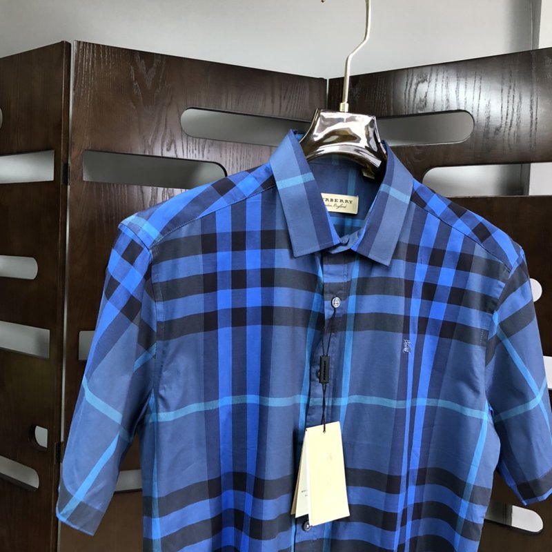버버리 클래식 체크 반팔 셔츠 001-215019