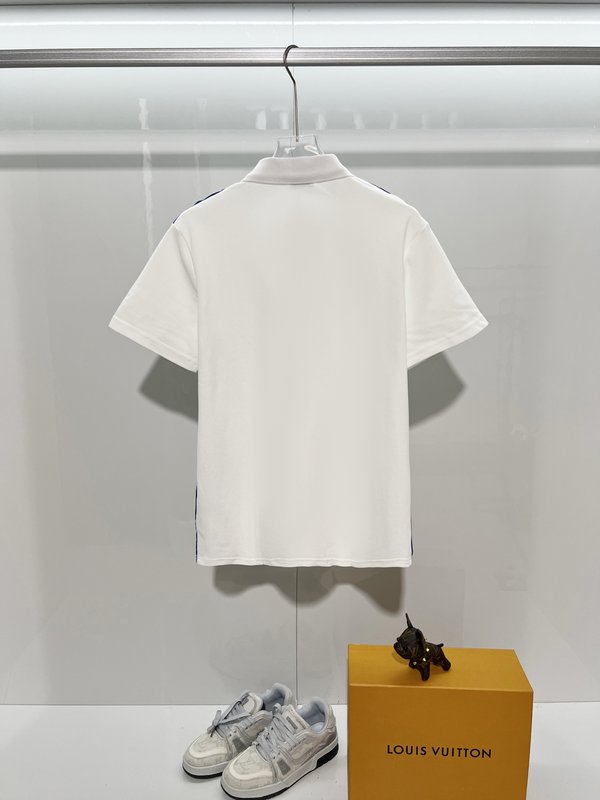 버버리 자수 블루 나이트 로고 심플 캐주얼 폴로 셔츠 001-215176