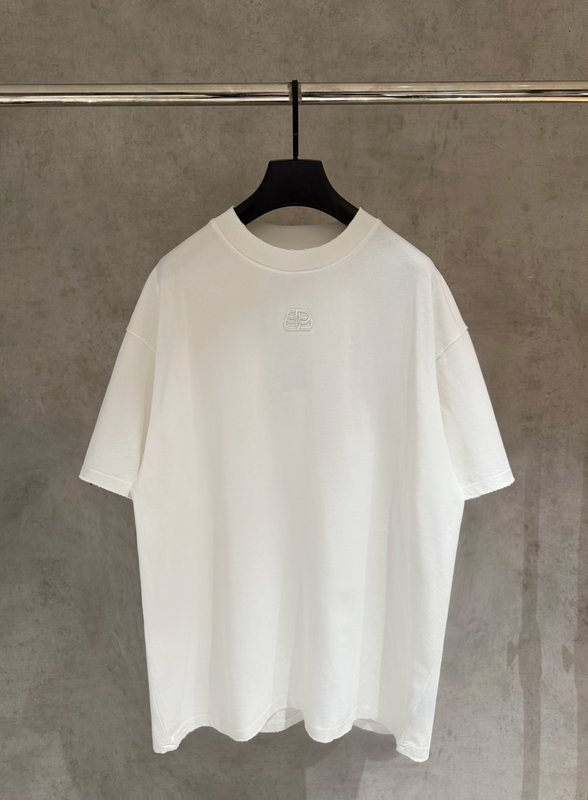발렌시아가 자수 반팔 티셔츠 001-215347