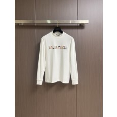 발렌시아가 자수 로고 반목 니트 티셔츠 001-215445
