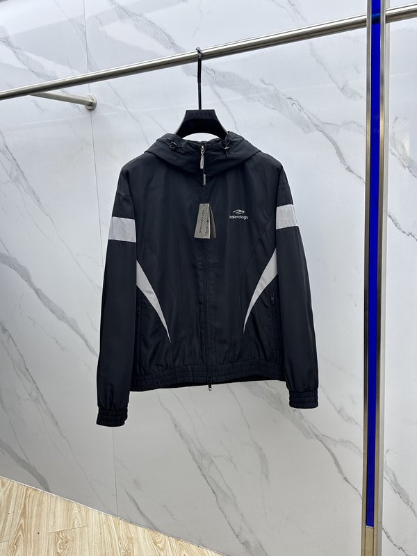 발렌시아가 로고 컬러 블록 지퍼 자켓 001-215465