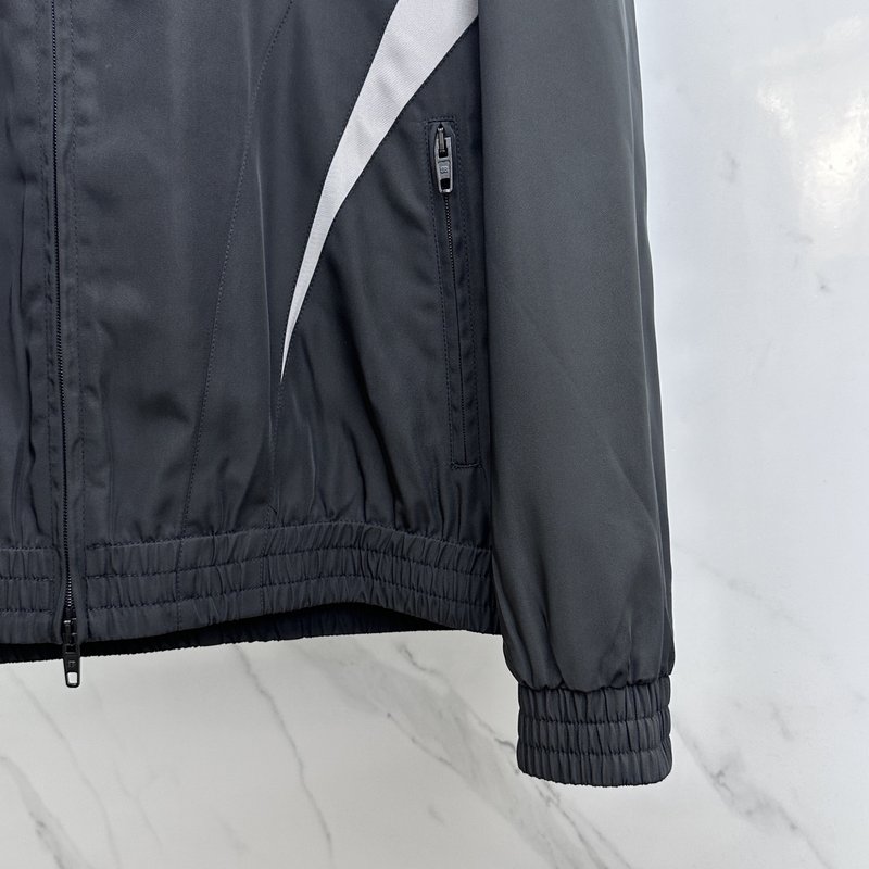 발렌시아가 로고 컬러 블록 지퍼 자켓 001-215465