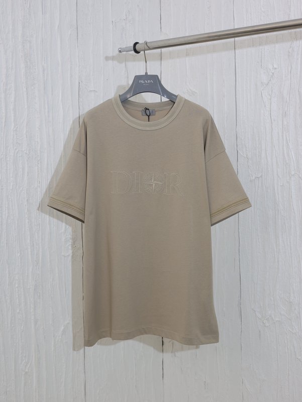 디올 스톤아일랜드 콜라보 자수 반팔 티셔츠 001-215545