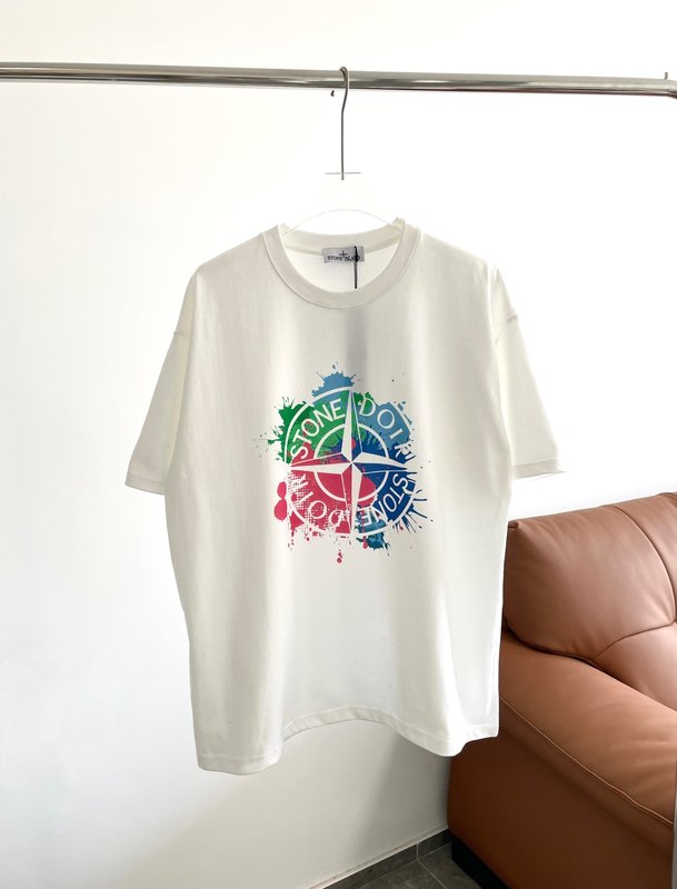 스톤아일랜드 콜라보 스플래시 디자인 반팔 티셔츠 001-215564