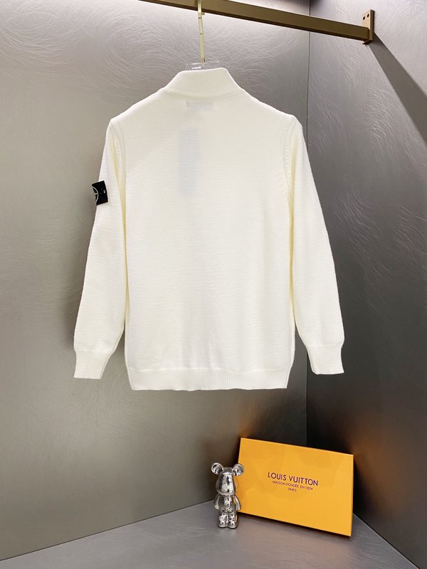 스톤아일랜드 면모 혼방 니트 지퍼 카디건 001-215569