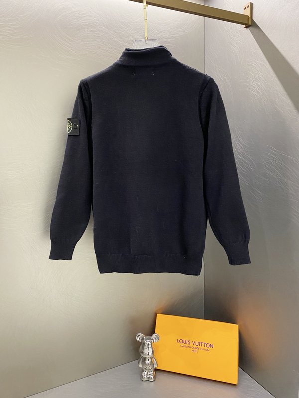 스톤아일랜드 면모 혼방 니트 지퍼 카디건 001-215569