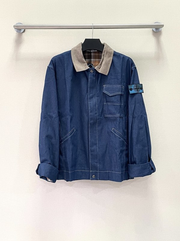 스톤아일랜드 데님 변색 배지 자켓 아우터 001-215581
