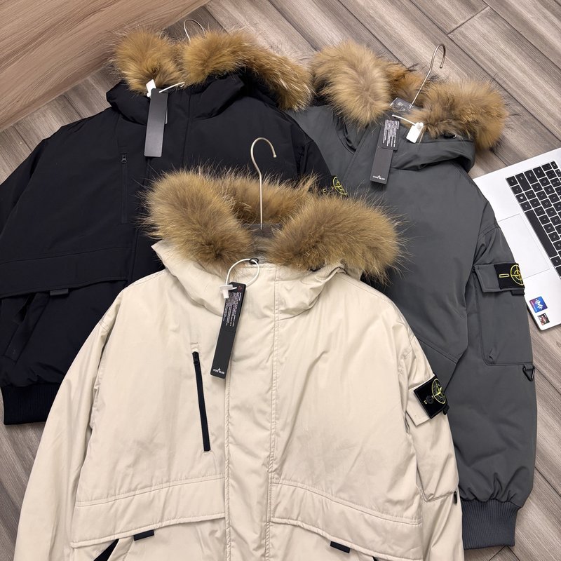 스톤아일랜드 공업풍 패딩 파카 자켓 001-215586