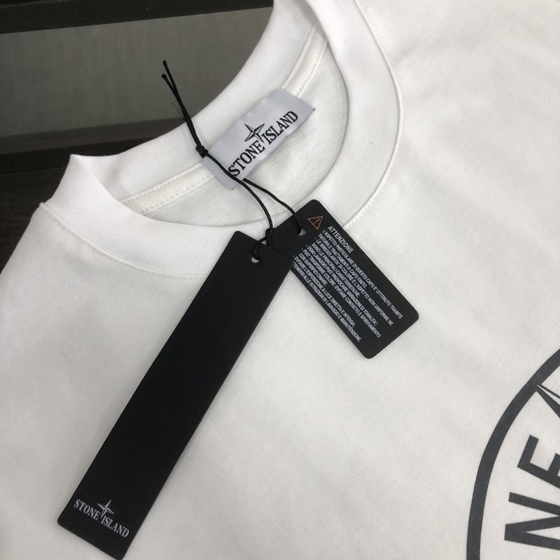 스톤아일랜드 면 소재 커플 반팔 티셔츠 001-215732