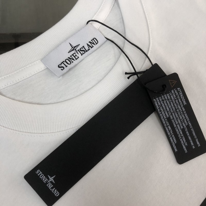 스톤아일랜드 코튼 라운드 넥 반팔 티셔츠 001-215753