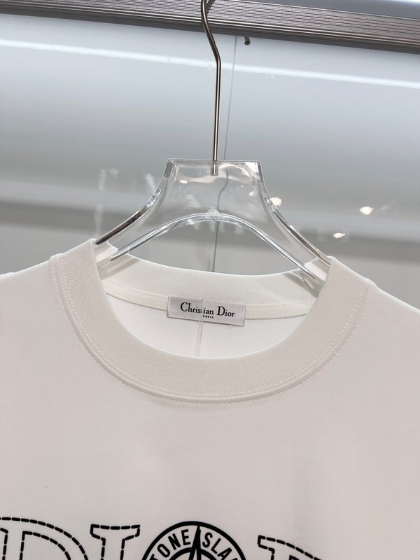 디올 스톤아일랜드 콜라보 라운드넥 반팔 티셔츠 001-215792