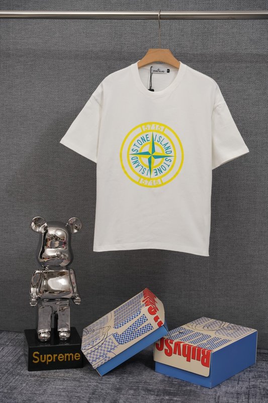 스톤아일랜드 베이직 헤비웨이트 코튼 반팔 티셔츠 001-215886