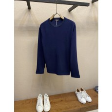 제냐 남성 미야비 울 혼방 라운드넥 긴팔 티셔츠 001-215935