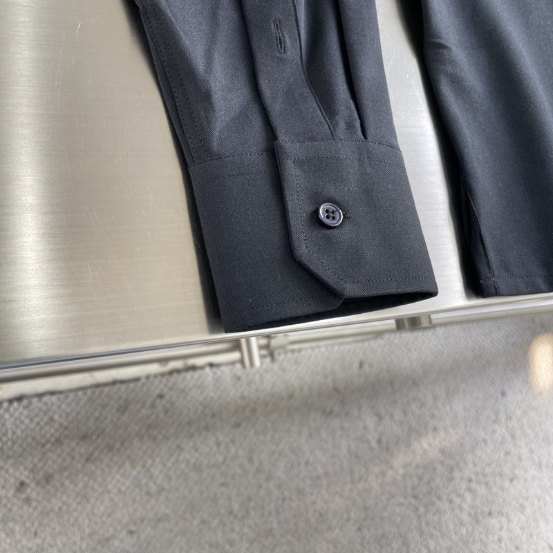 Kiton 남성 텐셀 코튼 칼라 롱슬리브 셔츠 001-216048